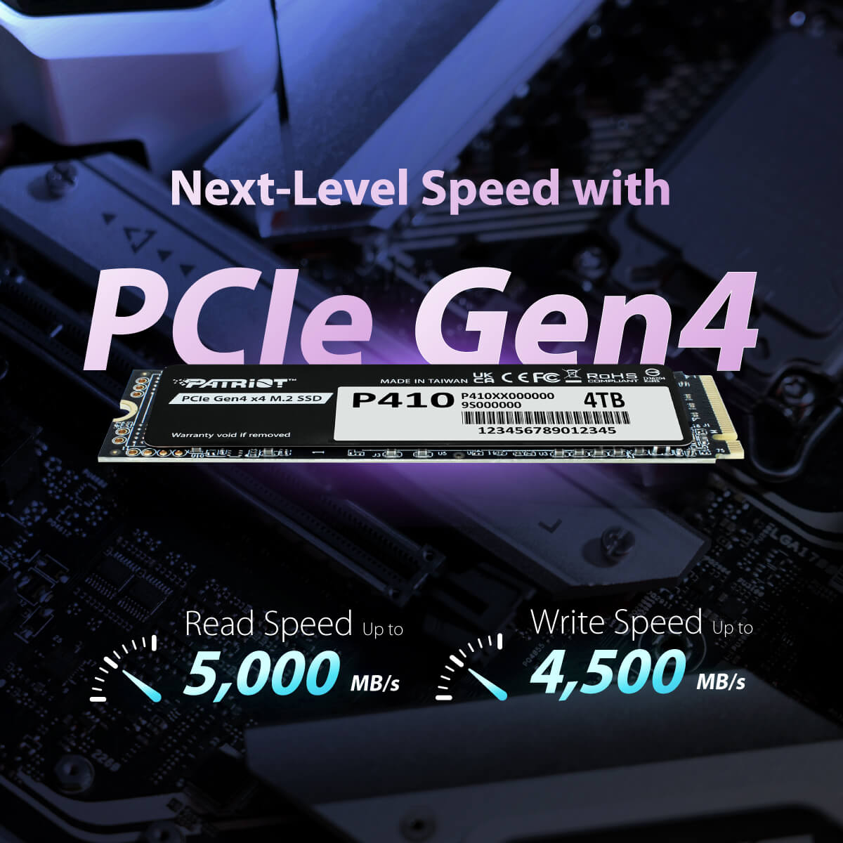 Patriot P410 SSD M.2 2280 2TB Gen 4 PCI-Express 4.0 x4